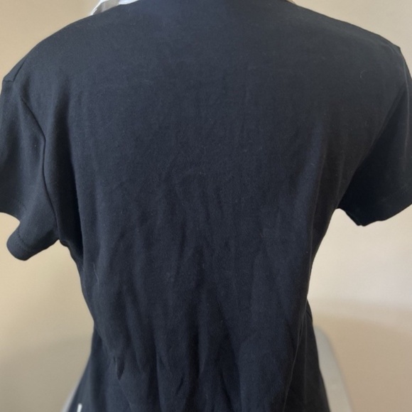 Lansdowne Ireland Women's Top Size 10 Collar V-Neck Black White Green Embroidery - Picture 10 of 11